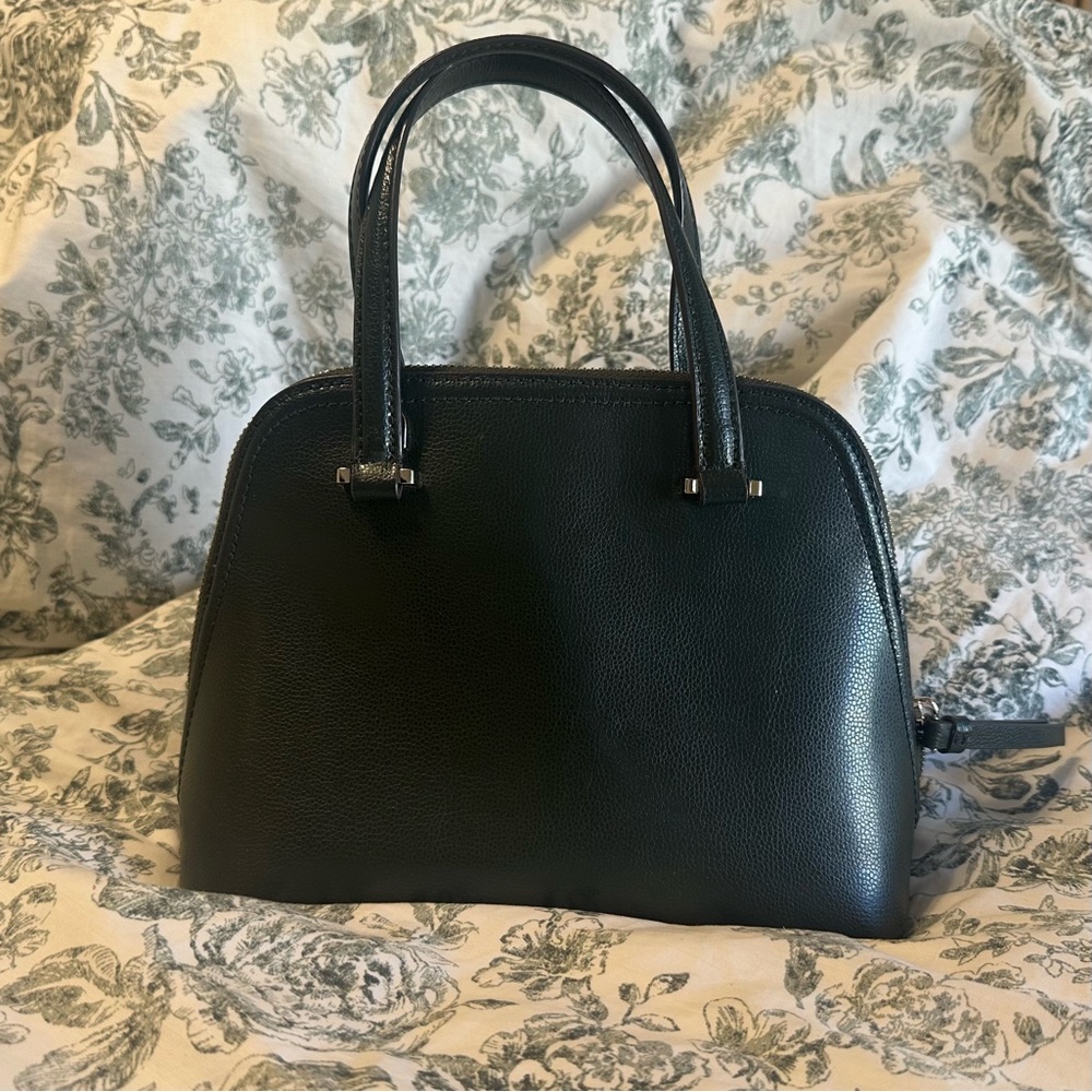 Kate Spade rare dark Olive Green Leather Handbag - Picture 2 of 10